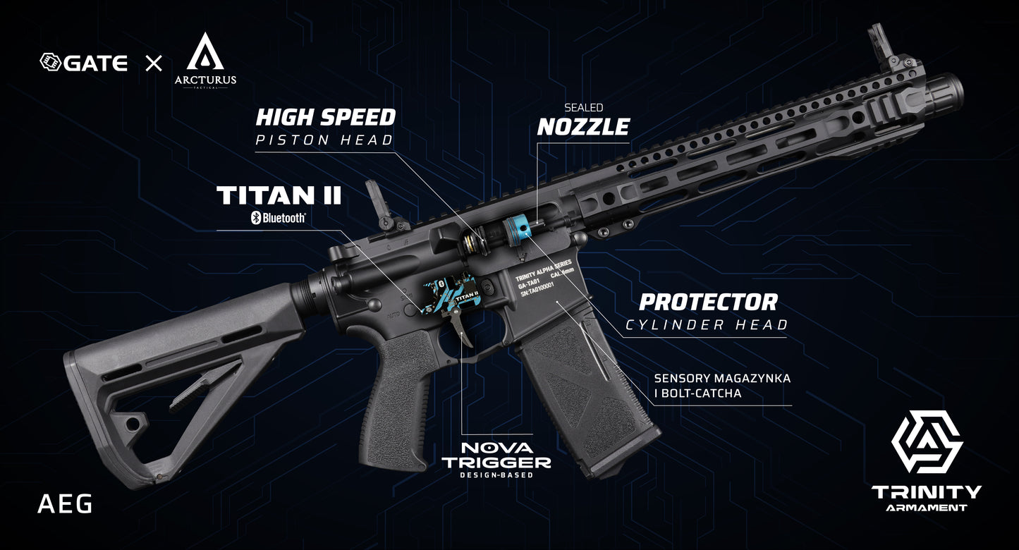 Replika treningowa TRINITY ARMAMENT GA-TA03 AEG z TITAN II Bluetooth®