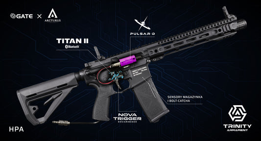Replika treningowa TRINITY ARMAMENT GA-TA01P HPA z PULSAR D2 & TITAN II Bluetooth®