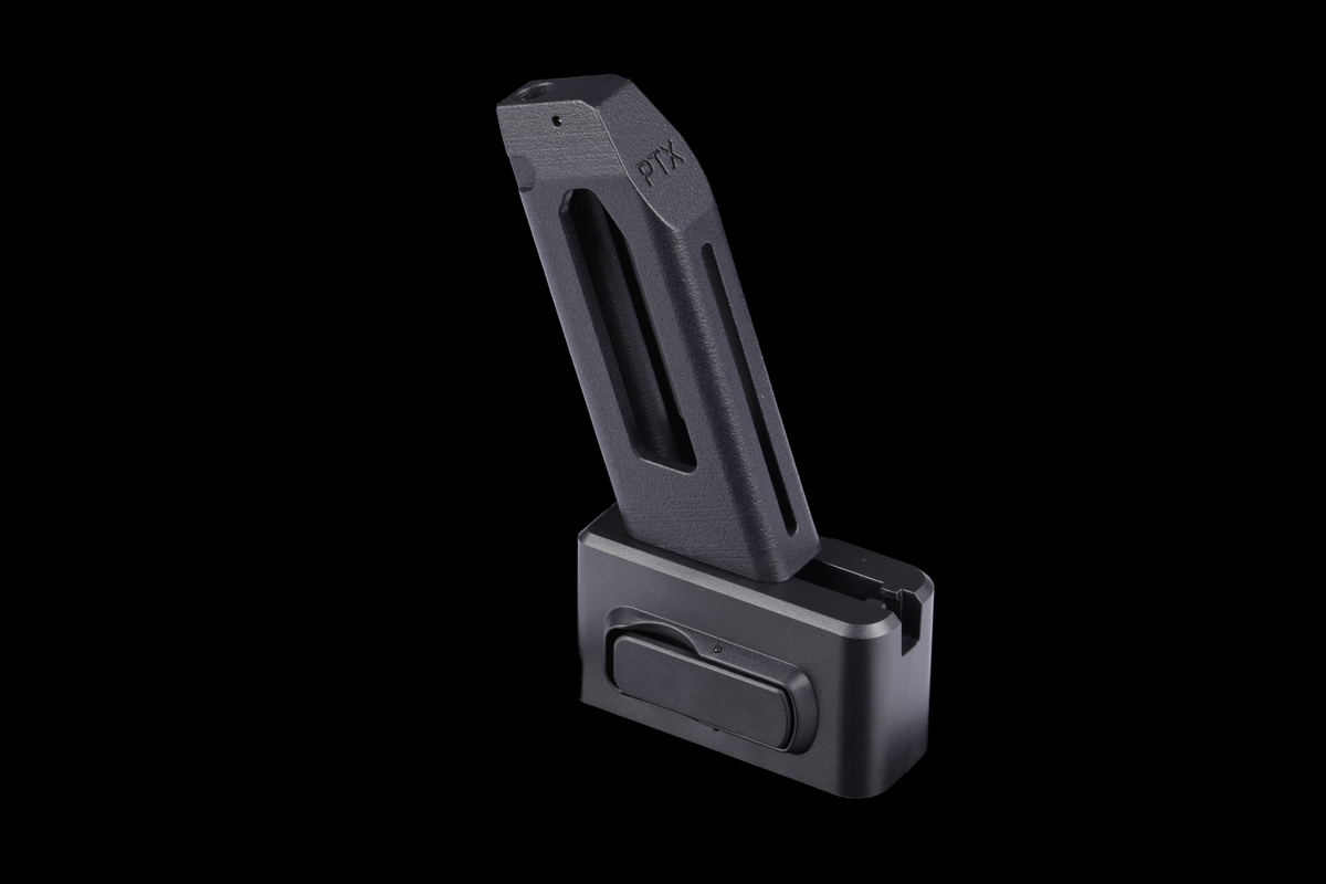 Adapter GATE x AIRTAC M4 do GATE PTX — ujęcie pod kątem od przodu