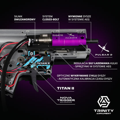 Replika treningowa TRINITY ARMAMENT GA-TA02P HPA z PULSAR D & TITAN II Bluetooth®